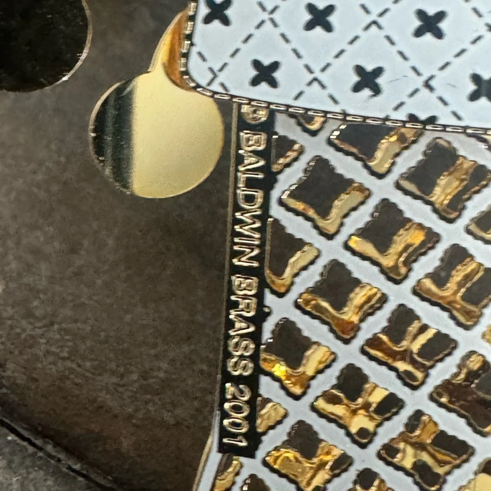 Baldwin Brass Gold and Silver Patterned Ornament